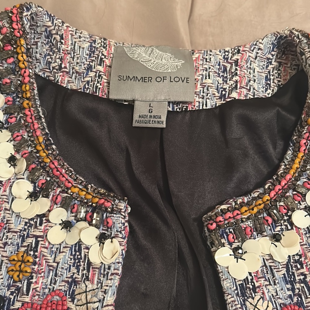 Summer of love beaded woven lady jacket - Picture 3 of 7